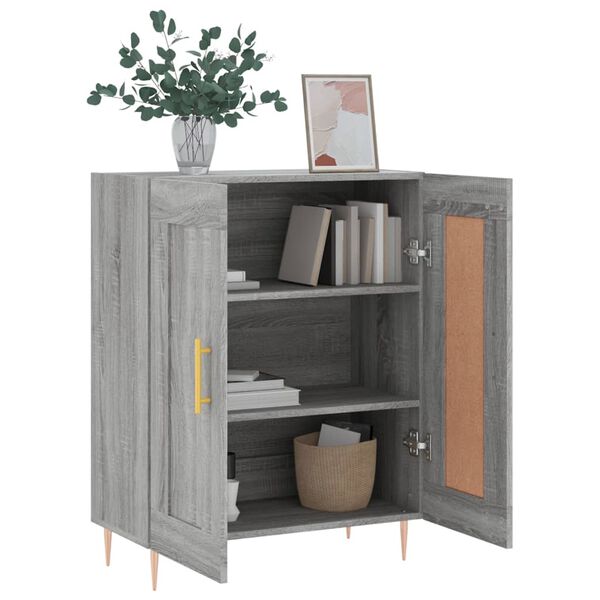 vidaXL Sideboard Grey Sonoma 69.5x34x90 cm Engineered Wood