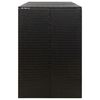 vidaXL Triple Wheelie Bin Shed Black 207x80x117 cm Poly Rattan