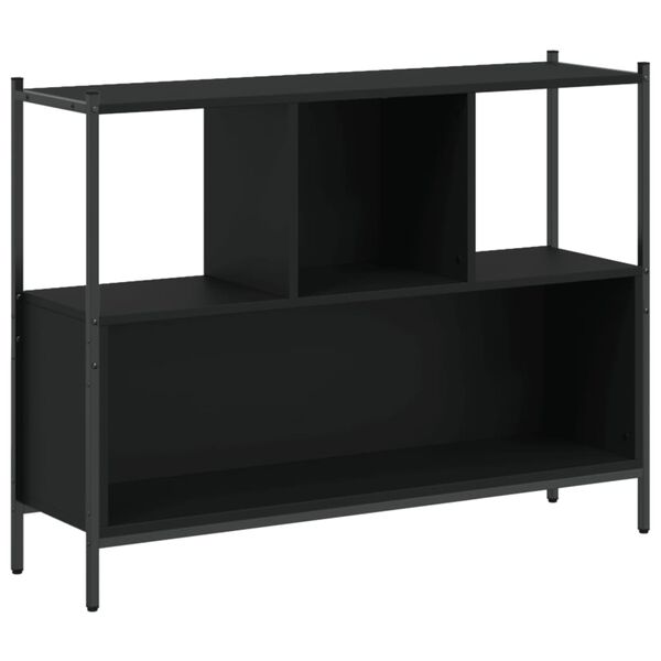 vidaXL Bookcase Black 102x28x77.5 cm Engineered Wood
