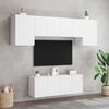 vidaXL 6 Piece TV Wall Units White Engineered Wood