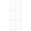 vidaXL Sliding Door White 90x205 cm Tempered Glass and Aluminium
