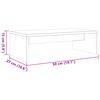 vidaXL Monitor Stand Wax Brown 50x27x15 cm Solid Wood Pine