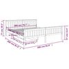 vidaXL Bed Frame without Mattress Dark Grey Solid Wood Pine 200x200 cm (322208+321990)