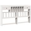 vidaXL Bookcase Bed without Mattress White 180x200 cm Super King Solid Wood Pine