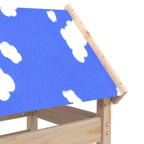 vidaXL Play Tower Brown 85 x 52.5 x 239 cm Solid Pine Wood