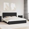 vidaXL Storage Bed with Headboard Black 200 x 200 cm Engineered Wood