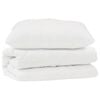 vidaXL Duvet Set with Pillow 2 pcs White Microfibre