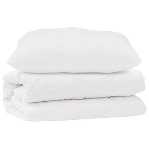 vidaXL Duvet Set with Pillow 2 pcs White Microfibre