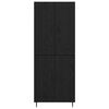 vidaXL Highboard 2 pcs Black Oak Engineered Wood