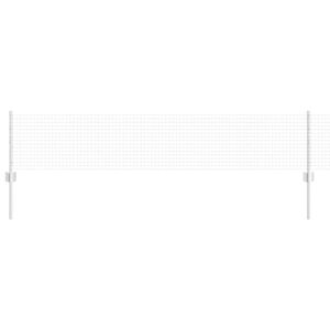 vidaXL Fence with Post Silver