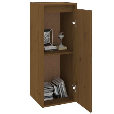 vidaXL Wall Cabinet Honey Brown 30x30x80 cm Solid Wood Pine