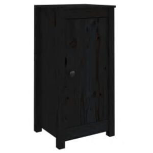 vidaXL Sideboards 2 pcs Black 39x35x80 cm Solid Wood Pine
