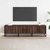 vidaXL TV Cabinet Brown Oak 150x35x41 cm Engineered Wood and Metal
