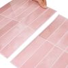 vidaXL Rectangular Tile 20 pcs Pink 29 x 23 x 0.08 cm