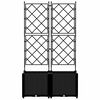 vidaXL Garden Planter 2 pcs Black 80 x 40 x 143 cm Steel