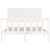 vidaXL Bed Frame without Mattress White 120x200 cm Solid Wood Pine
