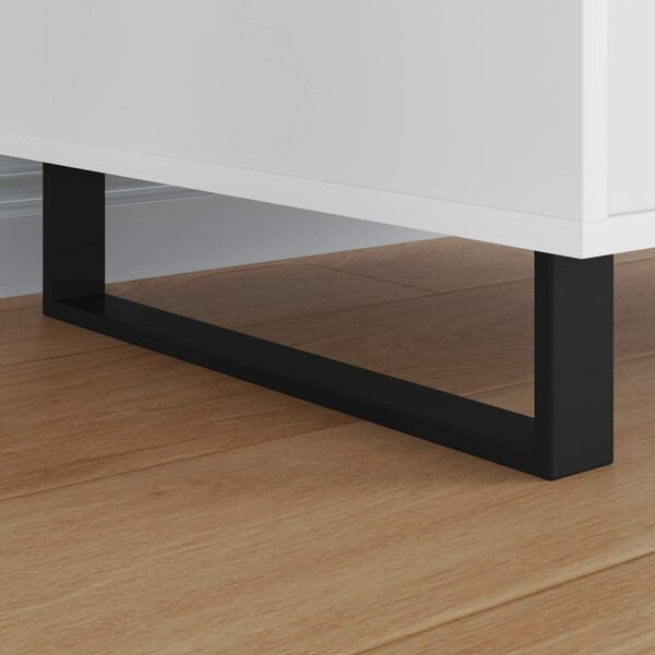 vidaXL Furniture Feet 12 pcs Black 43.6 x 4 x 10 mm Iron