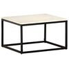 vidaXL Coffee Table White 60x60x35 cm Real Stone with Marble Texture
