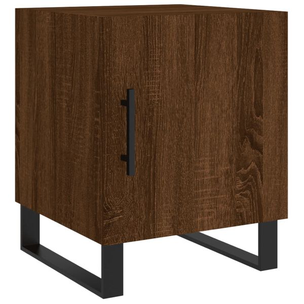 vidaXL Bedside Cabinet Brown Oak 40x40x50 cm Engineered Wood