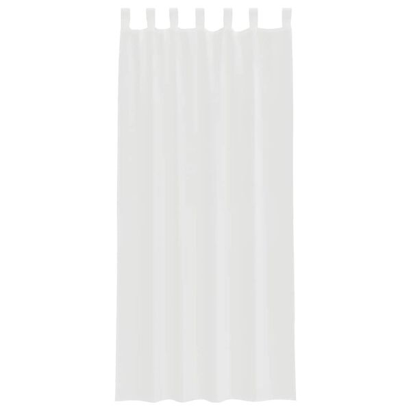 vidaXL Voile Curtains with Loops 2 pcs White 140x245 cm