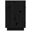 vidaXL TV Cabinet Black 90x40x60 cm Solid Wood Pine
