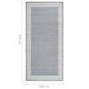 vidaXL Runner Rug BCF Grey with Motif 100x200 cm