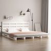 vidaXL Bed Frame without Mattress White 135x190 cm Double Solid Wood Pine