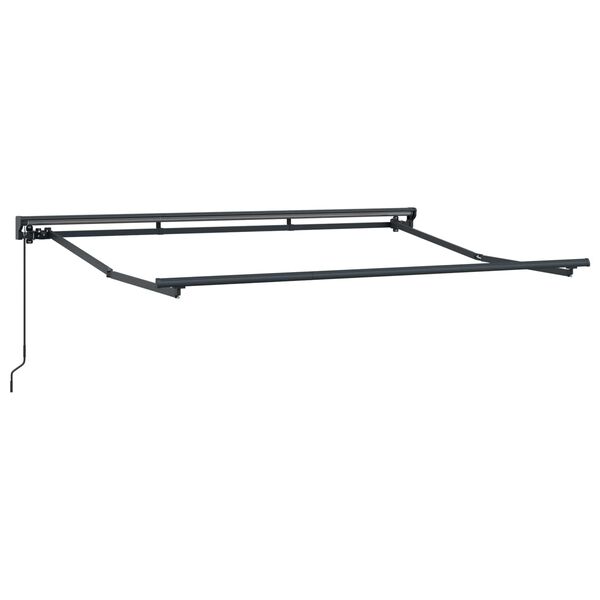 vidaXL Manual Retractable Awning Orange, Grey and Blue 3.5 x 2 m