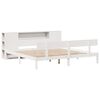 vidaXL Bookcase Bed without Mattress White 200x200 cm Solid Wood Pine