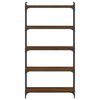 vidaXL Bookcase 5-Tier Brown Oak 80x30x154 cm Engineered Wood
