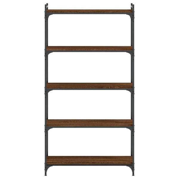 vidaXL Bookcase 5-Tier Brown Oak 80x30x154 cm Engineered Wood