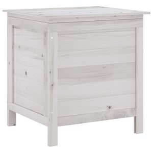 vidaXL Garden Storage Box White 50x49x56,5 cm Solid Wood Fir