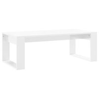 vidaXL Coffee Table High Gloss White 102x50x35 cm Engineered Wood