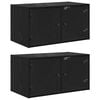 vidaXL Wall Cabinets 2 pcs 68 x 37 x 35 cm Engineered Wood Black Oak