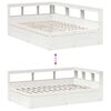 vidaXL Bookcase Bed without Mattress White 120x190cm Solid Wood Pine
