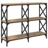 vidaXL Console Table Artisan Oak 100 x 28 x 80.5 cm Engineered Wood