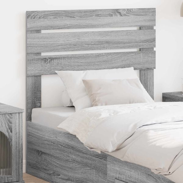 vidaXL Headboard with Headboard Grey Sonoma 75 cm Engineered wood
