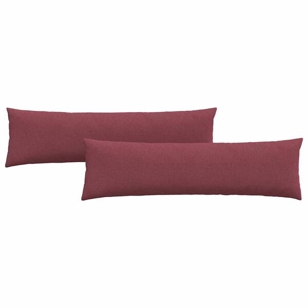 vidaXL Sofa Pillows 2 pcs Wine Red 145 x 40 cm Fabric