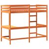 vidaXL Loft Bed without Mattress Wax Brown 90x190 cm Single Solid Wood Pine