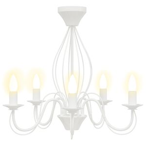 vidaXL Chandelier E14 Metal White &Oslash; 52 x 47 cm