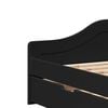 vidaXL Day Bed with 2 Drawers without Mattress IRUN Black 90x200 cm