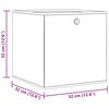 vidaXL Foldable Storage Boxes 10 pcs Cream 32x32x32 cm Non-woven Fabric