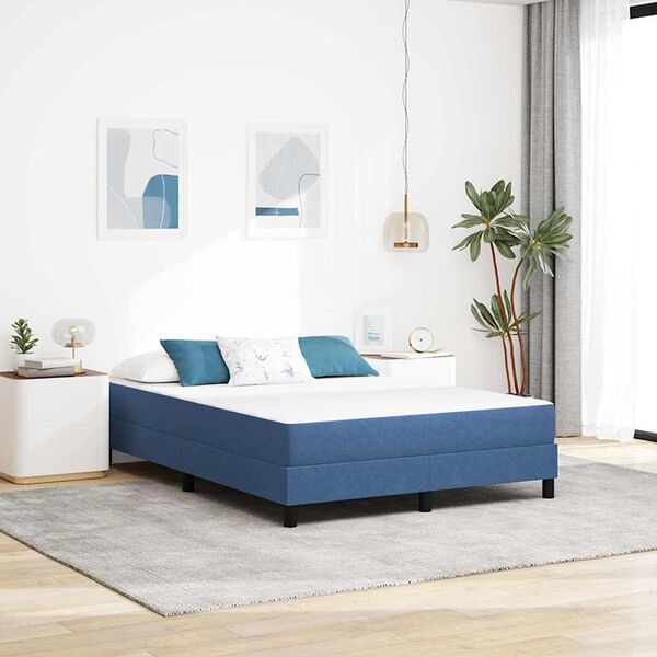 vidaXL Bed Mattress with Mattress Blue 160 x 200 cm Fabric
