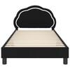 vidaXL Children's Bed Frame with Headboard Black 90 x 190 cm Velvet