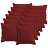 vidaXL Cushion with Pillow HOUTEN 12 pcs Wine Red Faux Linen