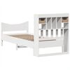 vidaXL Bed Frame without Mattress White 75x190 cm Small Single Solid Wood Pine