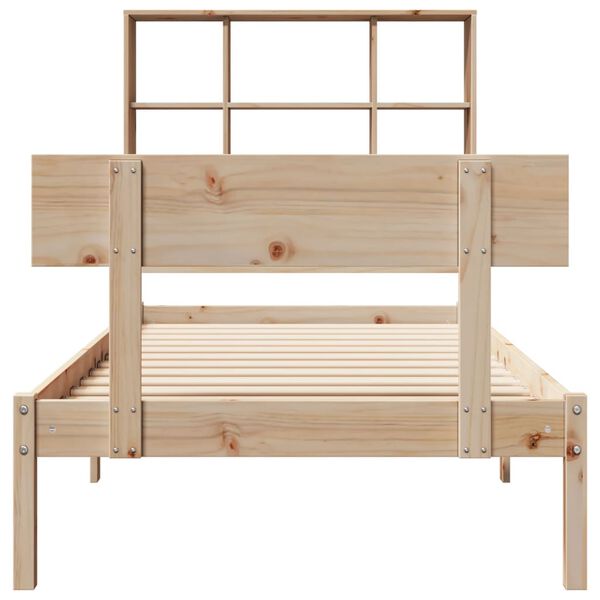 vidaXL Bookcase Bed without Mattress 90x200 cm Solid Wood Pine