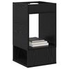 vidaXL End Table Black Oak 30 x 30 x 56 cm Engineered Wood