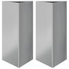 vidaXL Garden Planters 2 pcs Triangular 40x34.5x75 cm Galvanized Steel