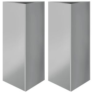 vidaXL Garden Planters 2 pcs Triangular 40x34.5x75 cm Galvanized Steel